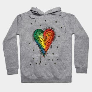 Watercolor Heart Love Hoodie